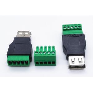 USB 2.0 A Screw Terminal Block USB 2.0 A Female Jack to 5 Pin Screw Shield