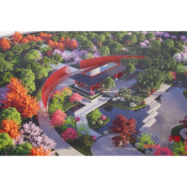 Die Casting Technique Stainless Steel Outdoor Sculpture Pavilion for Chinese Style Art