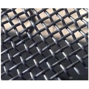 Cheap Manganese steel sieve, plain weave, black steel crimped wire mesh, construction, mining filtration, aquaculture pr for sale