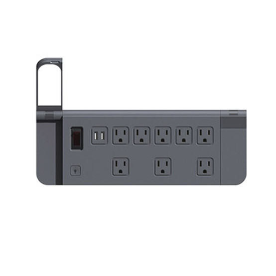 Quality 7 outlet Power Strip and Extension Socket With Circuit Breaker 2 Type C LED Light 2*7W 500 Lumin 2 Rotating 180° wholesale