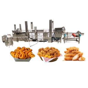 Cheap Small Scale Conveyor Belt Automatic Frying Machine Continuous Fryer for sale