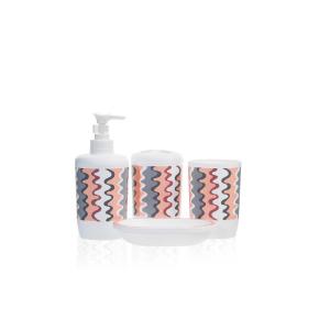 Cheap modern Printed Plastic Bathroom Set for sale