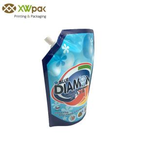 Plastic Laundry Detergent Reusable Spout Pouch Customized Size And Color