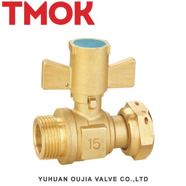dn15 for multilayer pipe certificated brass color good sales butterfly handle internal thread active brass ball vavle