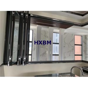 China EPDM Glass Aluminum Folding Doors Thermal Break 2.0mm Profile Damp Proof on sale