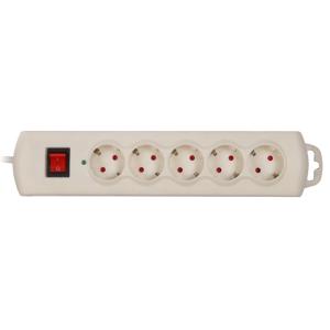 Cheap 5 outlet Germany Type Extension Socket, With Surge Protector for sale