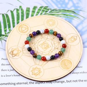 Handmade Elastic Crystal Gemstone Bead Anxiety Healing Bracelet
