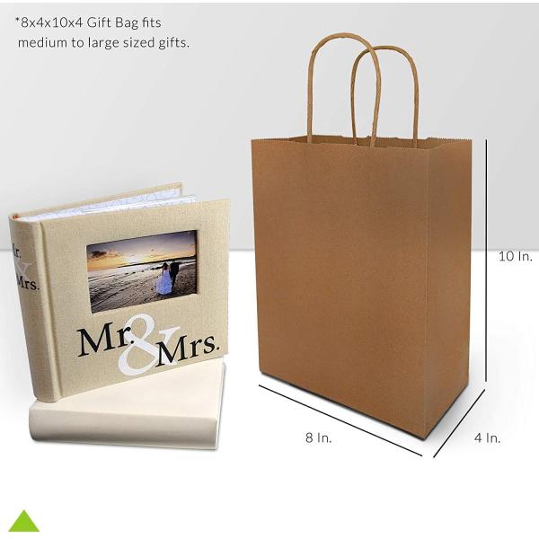 Quality Eco Friendly 80% PCW 8x4x10" Kraft Paper Bag wholesale
