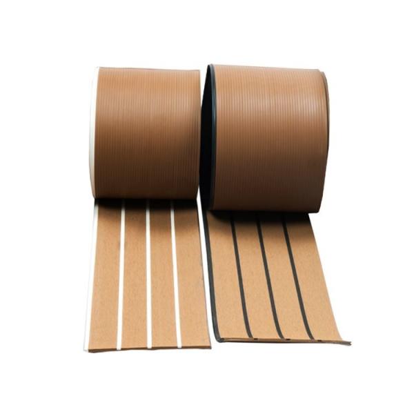 Quality Flexible 5mm Sanding Flexiteek PVC Synthetic Teak Decking Mat for Boat/Yacht Flooring wholesale