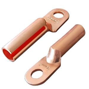 Cheap Collecting Wires Automotive 600v to 35 KV AWG Battery Tubular Cable Lug with Bell-end / Purple Copper Ring Terminal Lug Coated Tin for sale