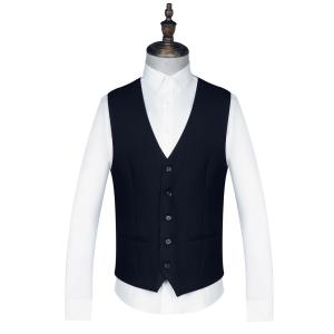 Custom Waistcoat Men Formal Suit Vest Polyester Solid Chalecos Hombre Casual
