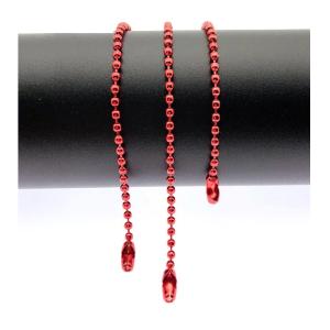 Colorful 120mm Long Mixed Color Metal Adjustable Antiqued Ball Chain with Bead