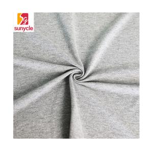 Cationic Plain Single Jersey Fabric Cotton Polyester Combed Stretch