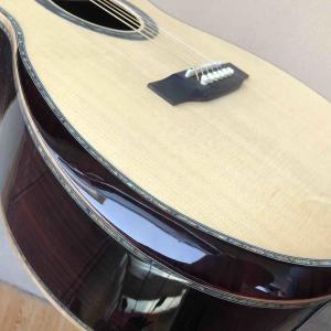 Custom 2020 New Real Abalone Aaaa All Solid Spruce Round Body Maple Binding