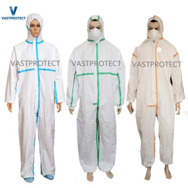 Initial Payment Disposable Taped Coveralls with Sealed Seam EN1149 EN1073