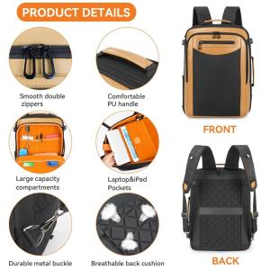 Water Resistant Anti Theft Business Custom Travel Backpack with USB Charging