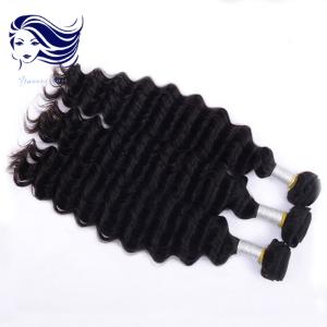 Cheap Deep Wave Natural 6A Grade Peruvian Hair Weave 3.5Oz Tangle Free for sale