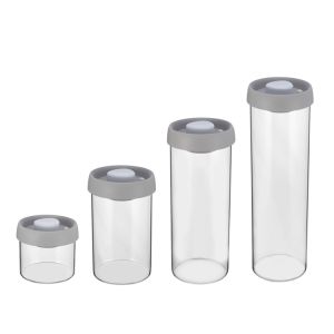 China IKOO Glass Vacuum Sealed Jars Glass Canisters Set - Kitchen Leak-proof Seal Food Storage Jars - Coffee Bean Container on sale