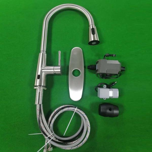 Quality Single Hole Kitchen Basin Taps CUPC Retractable Hose No Touch Kitchen Faucet wholesale
