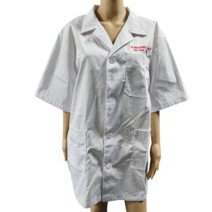 Cheap Dustproof ESD Workwear Spandex Cuff Polyester Lint Free Lab Smock For Cleanroom for sale