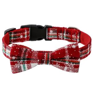 Small Pet Breakaway Kitten Christmas Collar With Cute Bow Bell