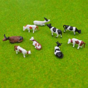 1:87 scale ABS plastic Model Painted Mixed Farm Animals Cows 20mm for Model