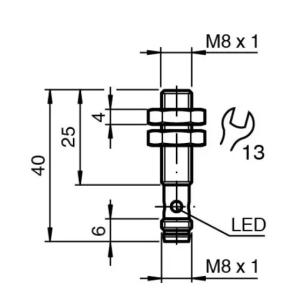 NBB2-8GM25-E2-V3 Inductive Sensor | Pepperl+Fuchs | M25, 24V DC, IP69K, 8mm, 2