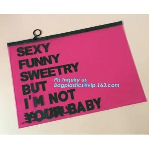 underwear bra packaging slider Zip lockkk bags, customized slider zipper bag,