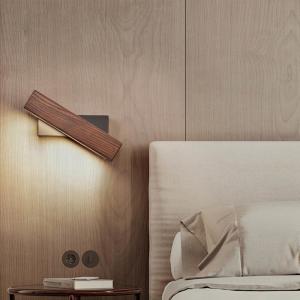 Nordic Solid Walnut Wood Wall Lamp AC110-240V LED Wall Sconces wood wall lamp
