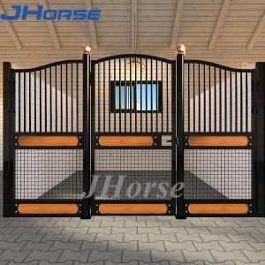 Metal Paddock Stable Riding Shed Horse Stall Panels With Sliding Door