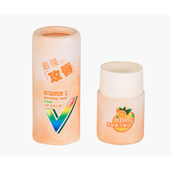 Food Grade Kraft Paper Tube Recyclable Cardboard Cylinder For Lip Balm
