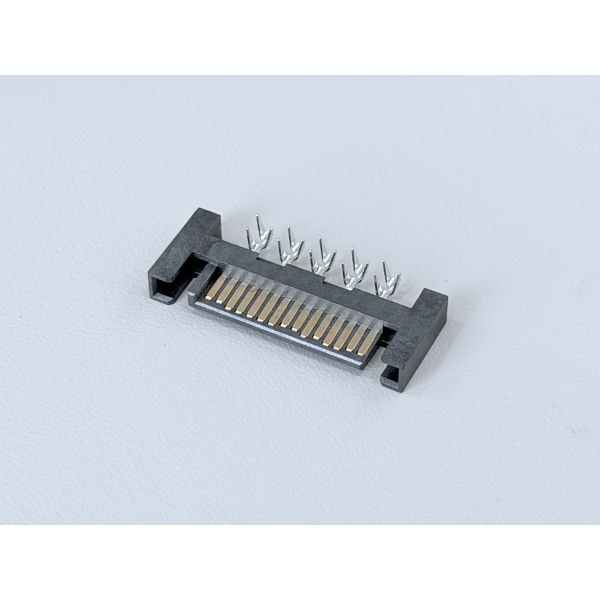 SATA 15P Male Connector | Crimp-Type Terminal 15µ” Gold Plated | Electrical Electronic Signal PCB Wire Cable Connector for Server, Automotive, Power