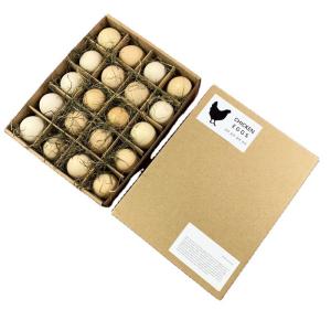 China Empty 20 Reusable Egg Cartons Container Brown Cardboard Paper Custom Printed on sale