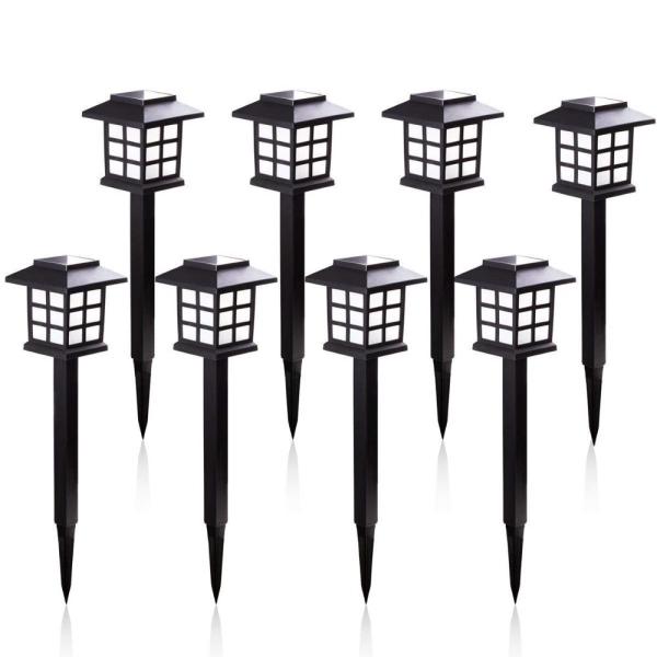 2700K 3 Colors Auto On Solar Lantern Path Lights ABS Solar Walkway Lamps