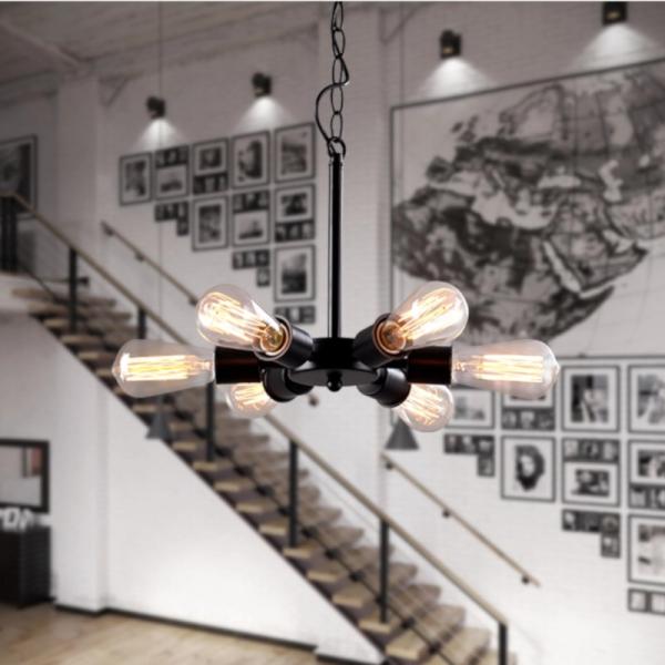 Ferris wheel chandelier Vintage Metal Edison lighting American 6 lights sputnik chandelier(WH-VP-110)