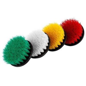 4PCS 4 Drill Brush Set Soft Medium and Stiff Power Scrubbing Brush