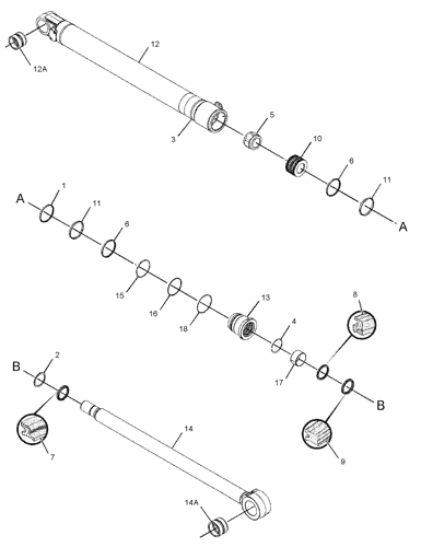 2897699 CYLINDER GP-BUCKET Parts scheme