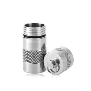 Ultralight Small Titanium Camping Parts Titanium Pill Container Keychain For