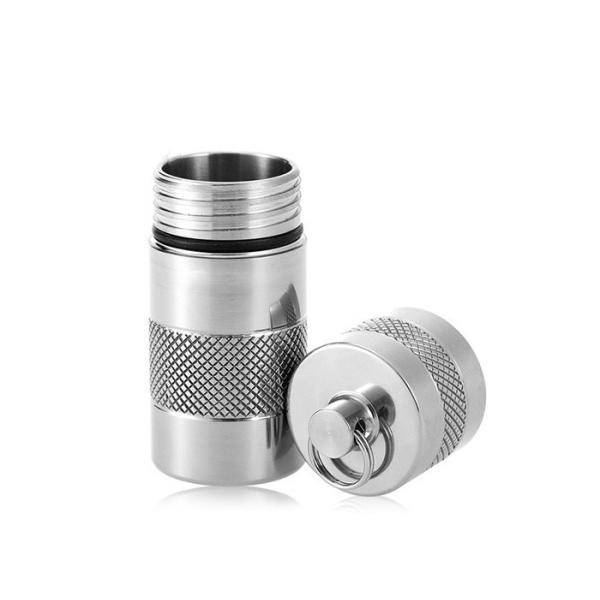 Ultralight Small Titanium Camping Parts Titanium Pill Container Keychain For