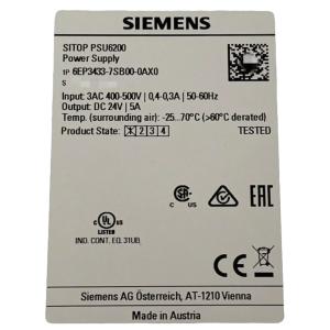 Cheap SIEMENS 6EP3433-7SB00-0AX0 SITOP PSU6200 24 V/5 A STABILIZED POWER SUPPLY INPUT: 400 - 500 V AC OUTPUT: 24 V DC/5 A for sale