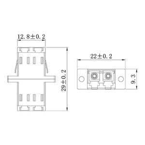 Duplex LC APC Adapter Single Mode Flange Green High Precision Portable