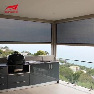 China Sunc Outdoor Electric Roller Blinds Waterproof Pvc Zip Screen Blinds For Patio on sale