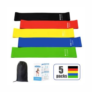 Cheap 5 Pcs BSCI Latex Resistance Band Set Elastic Bands Body Shaping for sale