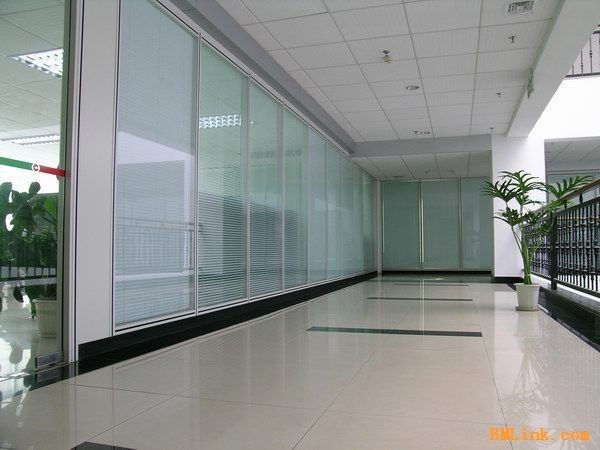 Acoustic Insulation Office Glass Partition Systems , Glass Bathroom Partition