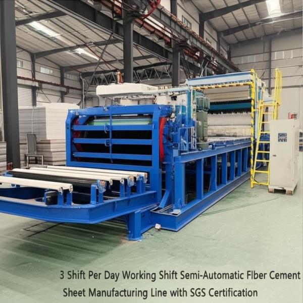 Quality 3 Shift Per Day Working Shift Semi-Automatic Fiber Cement Sheet Manufacturing Line with SGS Certification wholesale