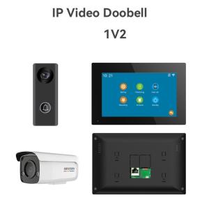 All Black WIFI Video Doorbell With 166° Wide Visual Angle SD Card Recording and
