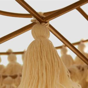 Modern boho chandelier designer decorative Cotton tassel art chandelier(WH-MI