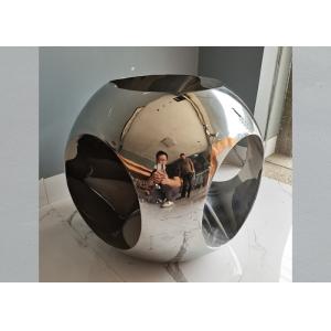 China Polished 45cm 316 Stainless Steel Ball Sculpture For Home Decor on sale
