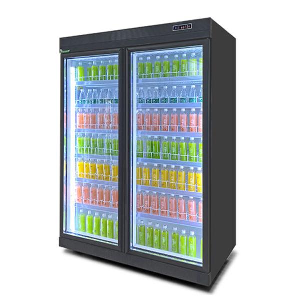 Quality Swing Doors Full Glass Beverage Refrigerator With Custom Service wholesale