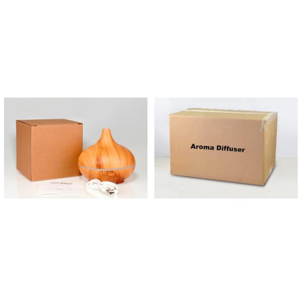 USB 5V Wood Grain Ultrasonic Essential Oil Diffuser Humidifier 80ml